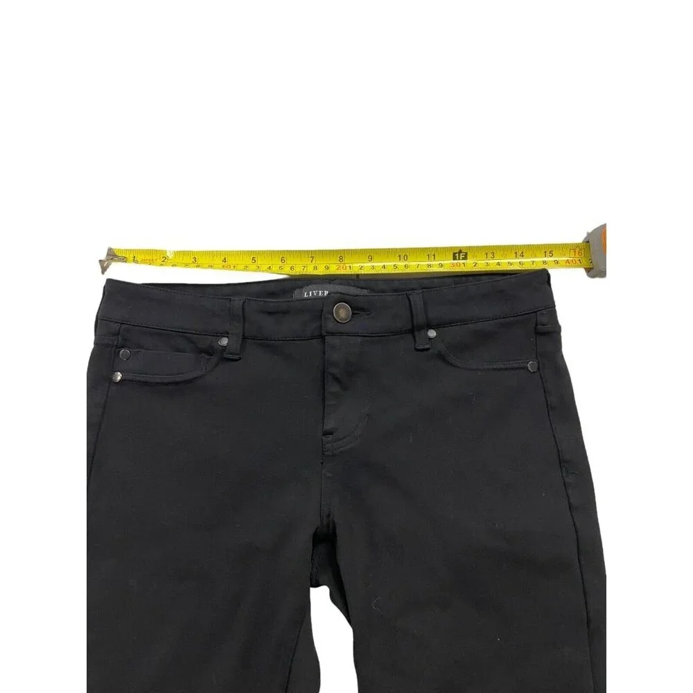 Liverpool Black Womens Pants Size 4/27 Petite Skinny Leg Ankle Low Rise - Picture 3 of 8